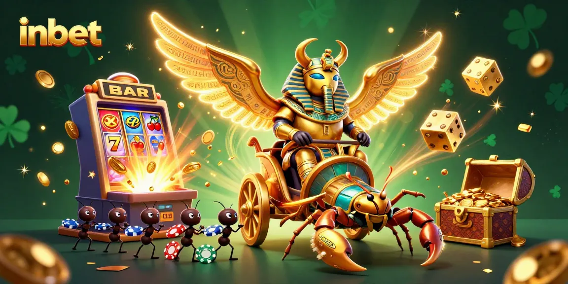Experience thrilling casino adventures with inbet in this vibrant 3D illustration showcasing animated characters and dynamic game elements.