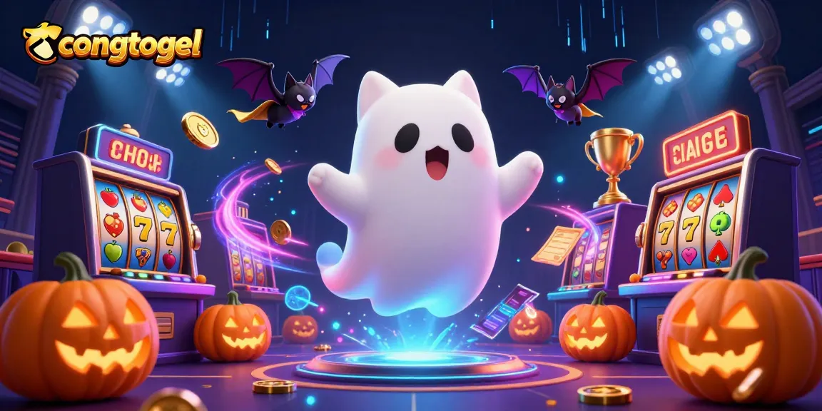 Experience the thrill of congtogel with a vibrant 3D haunted casino scene full of action.