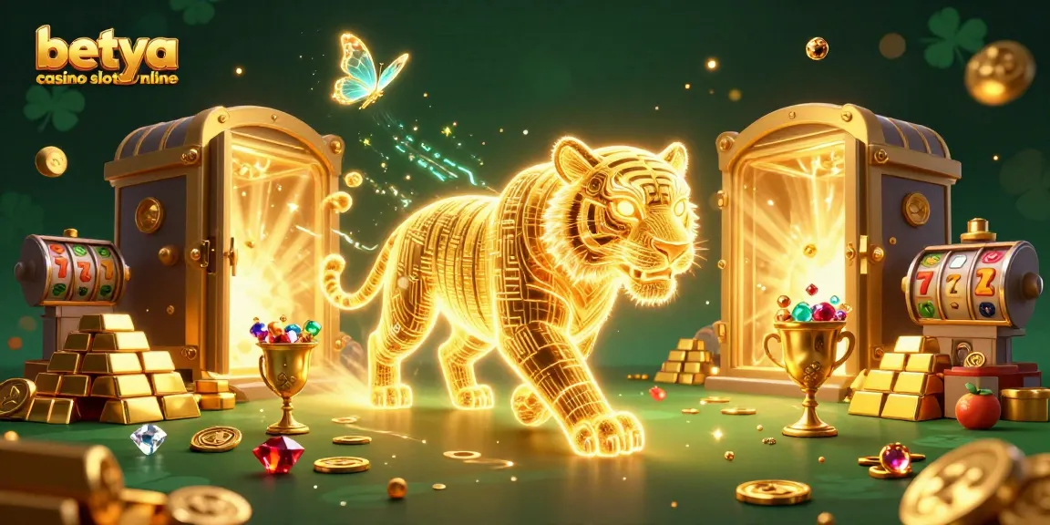 Experience vibrant gaming with betya casino slots online featuring golden tiger and treasures.