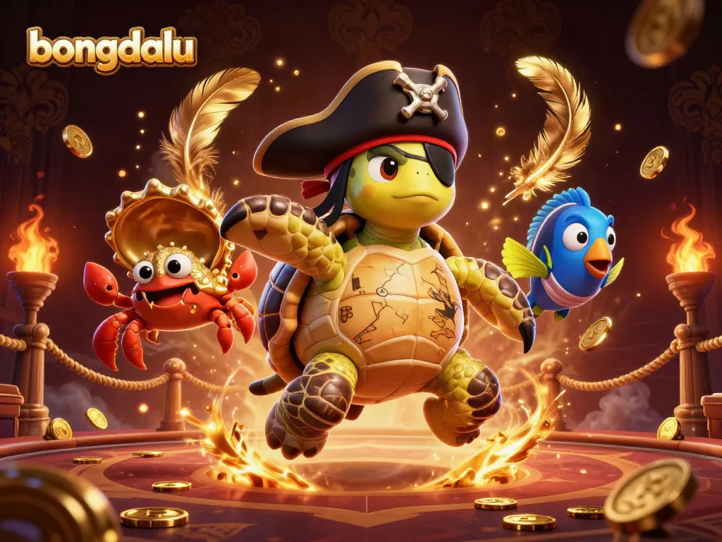 Experience thrilling bets with bongdalu in this pirate-themed treasure scene featuring vibrant characters.
