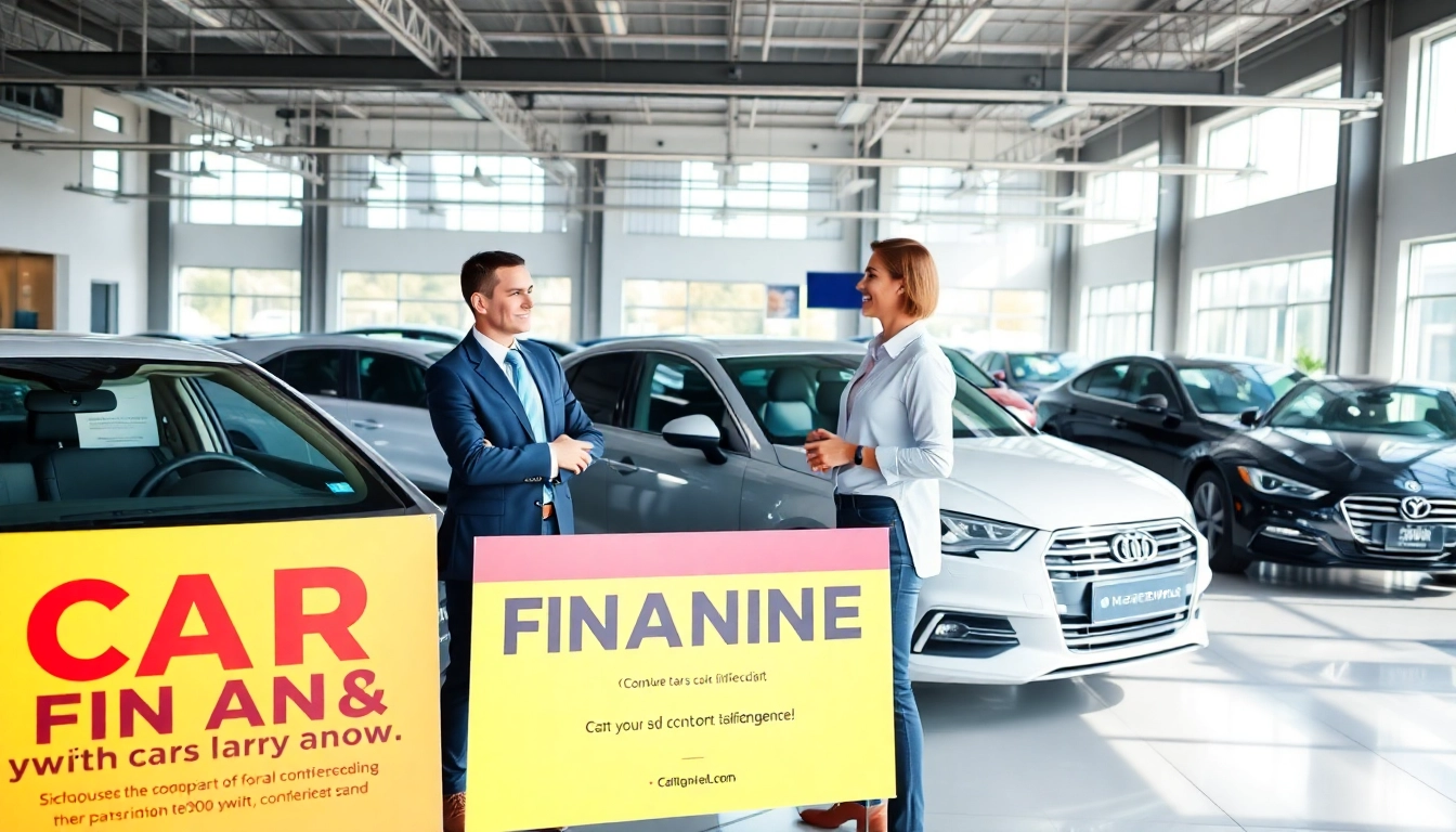 Shop to buy new car with diverse options and friendly assistance, bright dealership setting.