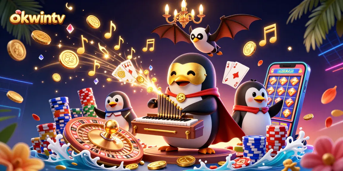 Experience exhilarating wins at okwintv, where golden coins cascade from a playful penguin organist.
