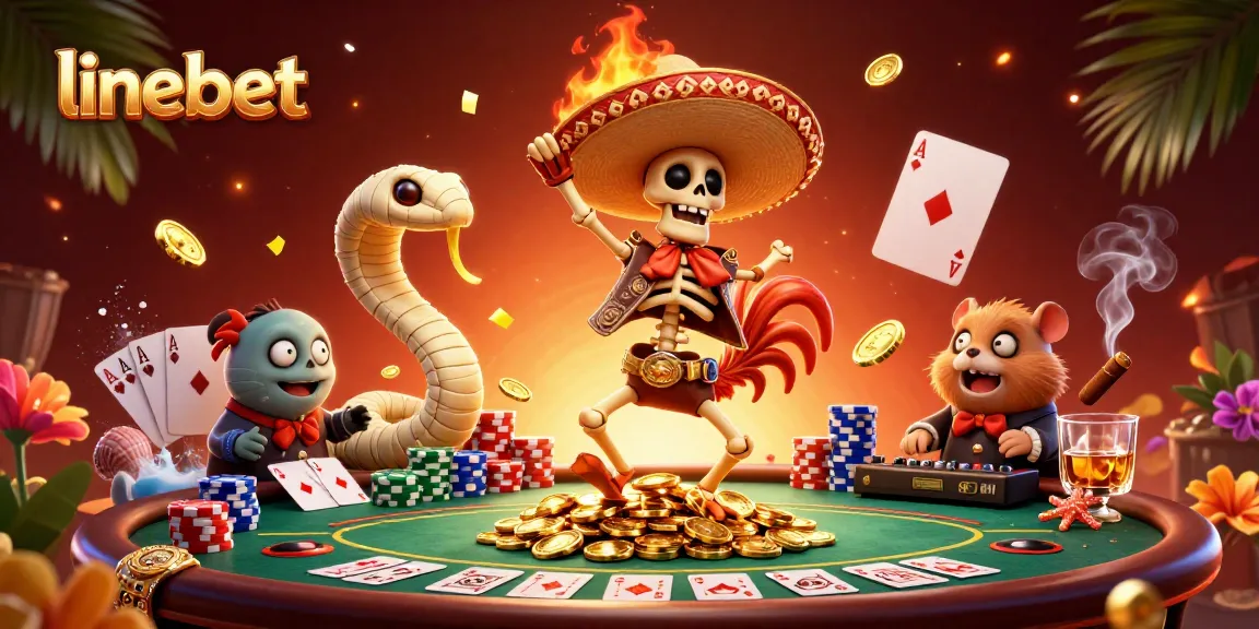 Engage with exhilarating linebet experiences featuring a vibrant 3D casino scene.