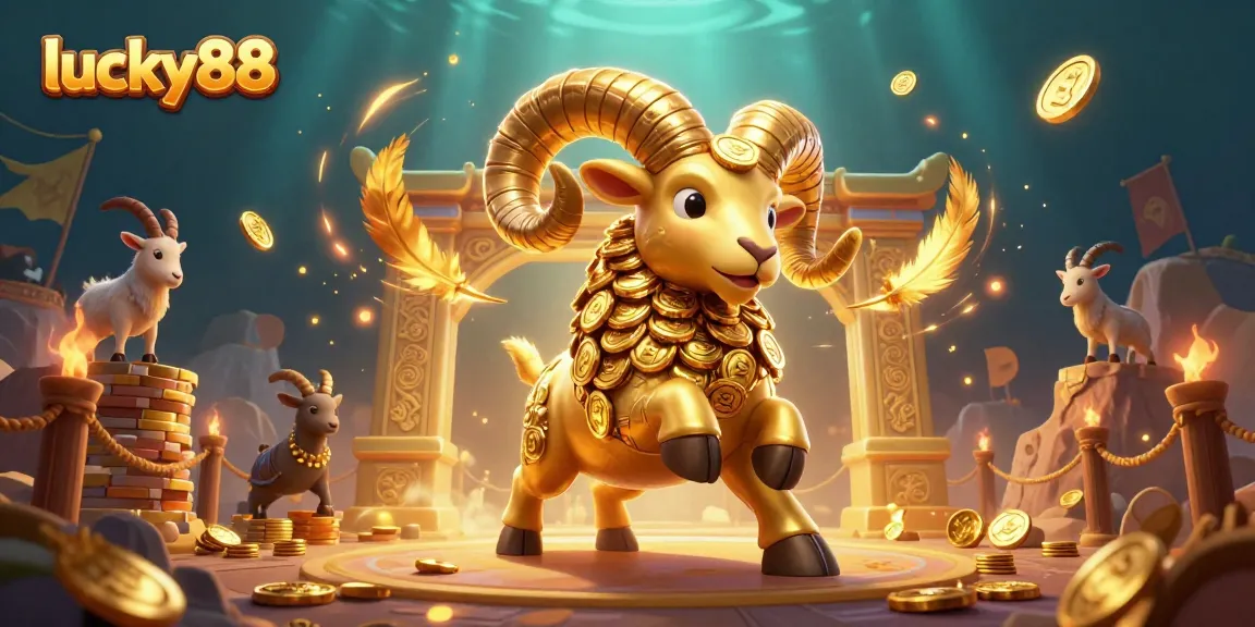 Experience thrilling gameplay with lucky88 in a vibrant casino scene featuring a golden ram and rich game elements.