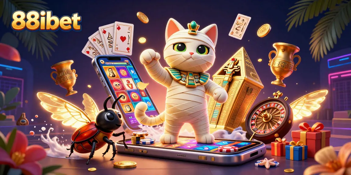 Engage in thrilling gaming with 88ibet as the Egyptian mummy cat and scarab beetle burst into action!