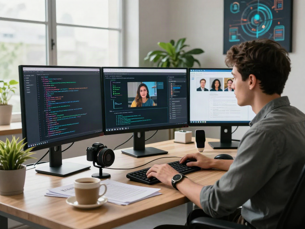 AI Detector in a modern digital workspace, showcasing AI analysis and collaboration tools.