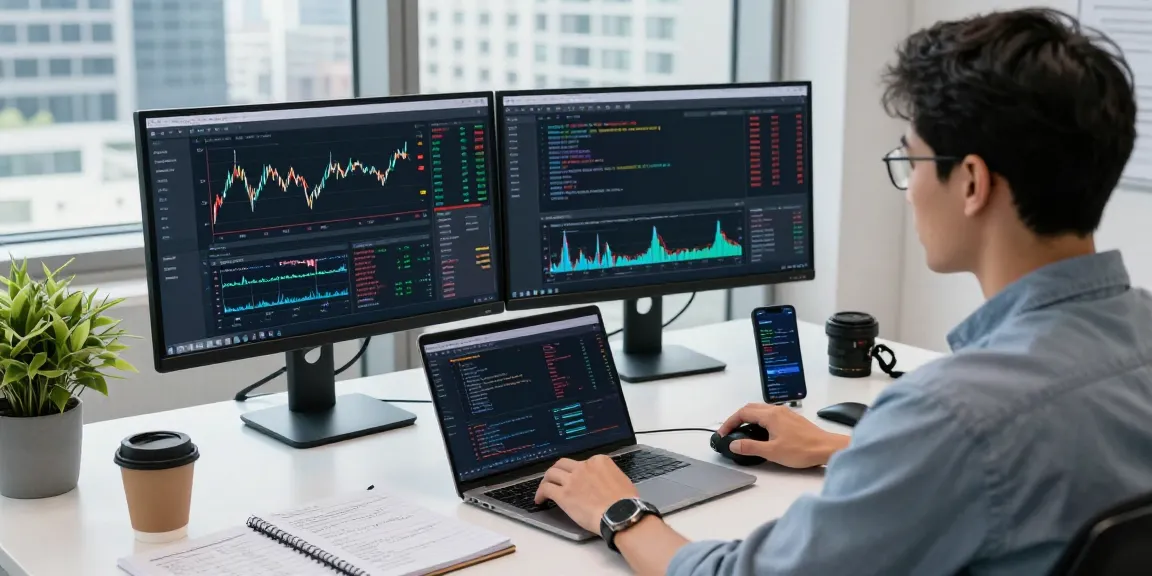 分析实时汇率和农产品WebSocket推送接口的开发者在现代办公环境中，展示活跃的金融市场。