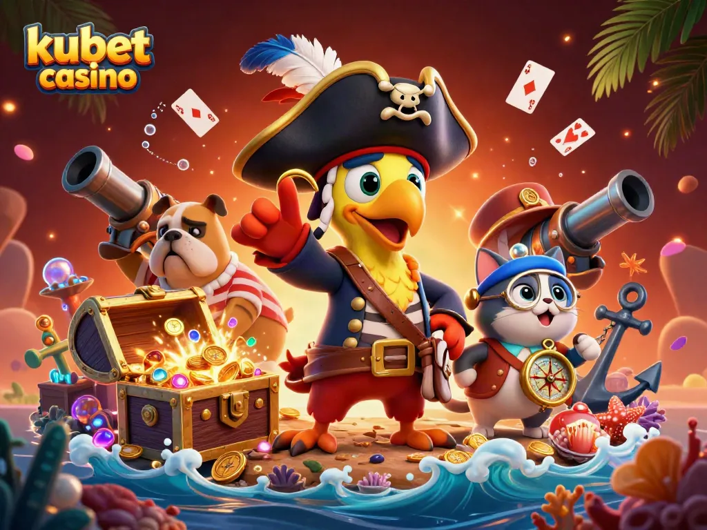 Experience the thrilling action of kubet casino with vibrant 3D characters in a cinematic gaming setting.