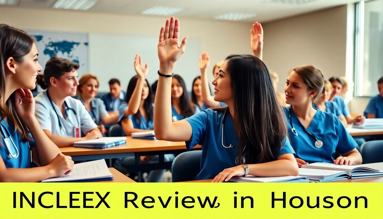 Engaged nursing students participating in an in person Nclex review in Houston session.