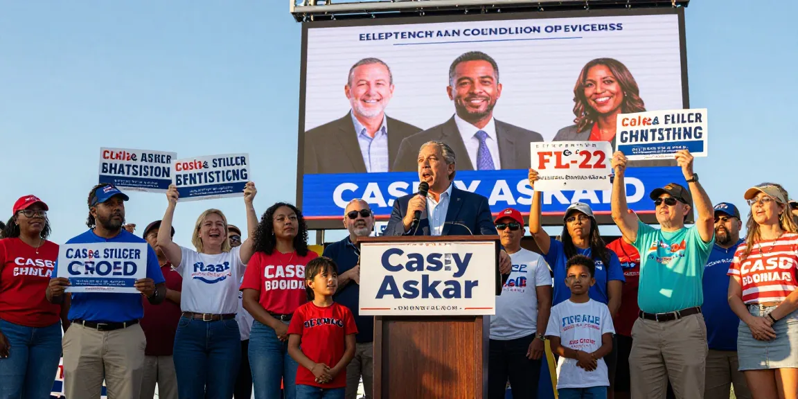 Casey Askar controversy rally with passionate supporters demanding integrity and transparency.