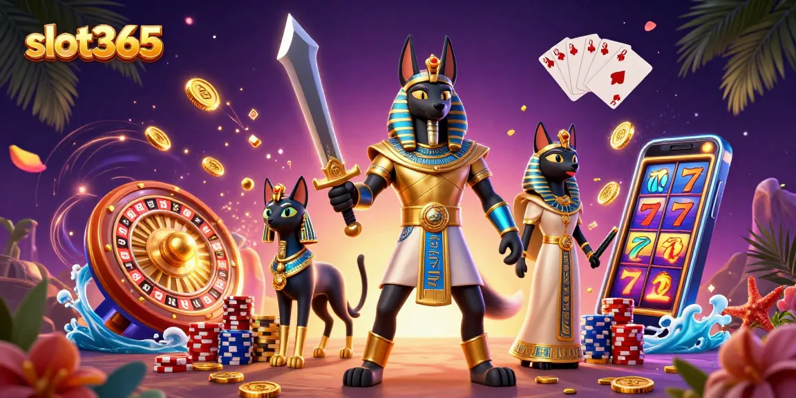 Engage with slot365 and win big while spinning slot reels in this vibrant digital illustration.