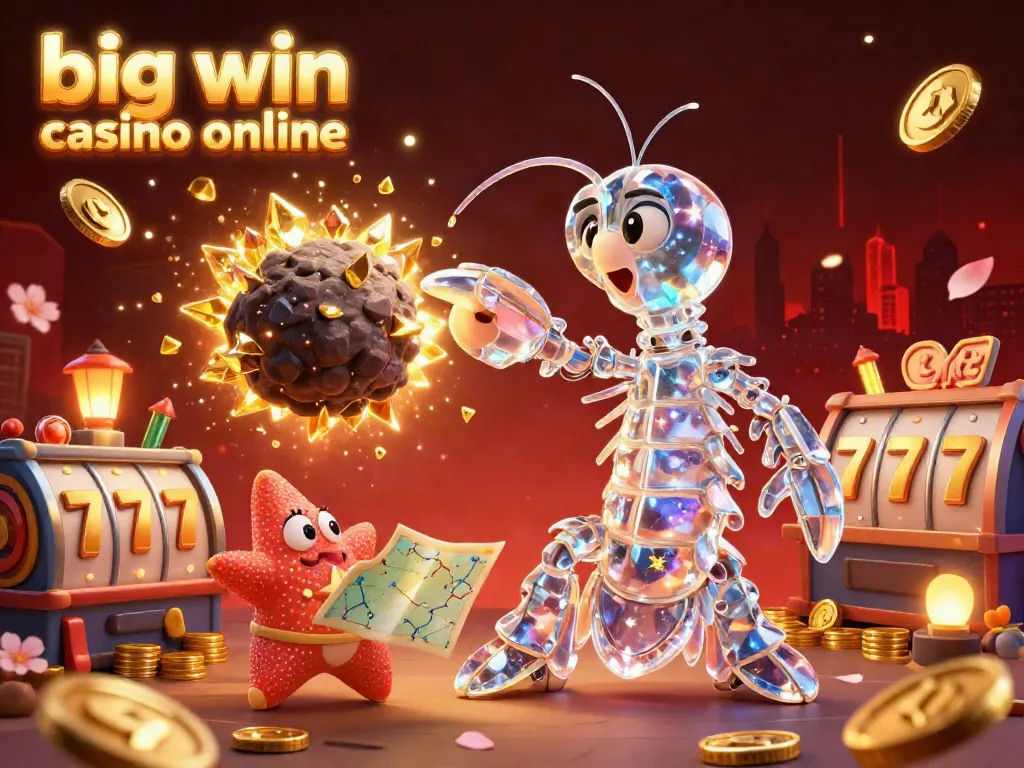 Experience the excitement of big win casino online with vibrant characters and dynamic game elements in a rich casino-themed illustration.