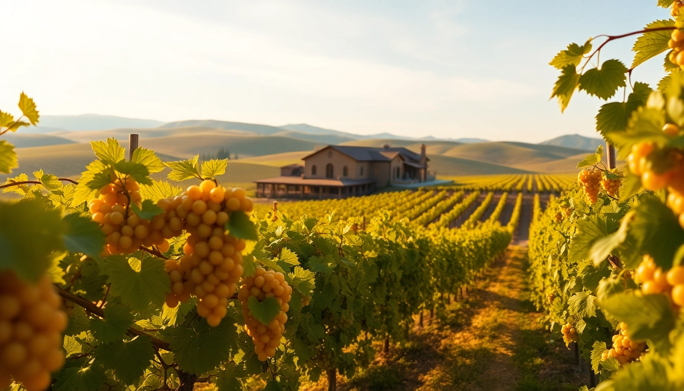Visit charming Clarksburg wineries surrounded by vibrant vineyards during harvest season.