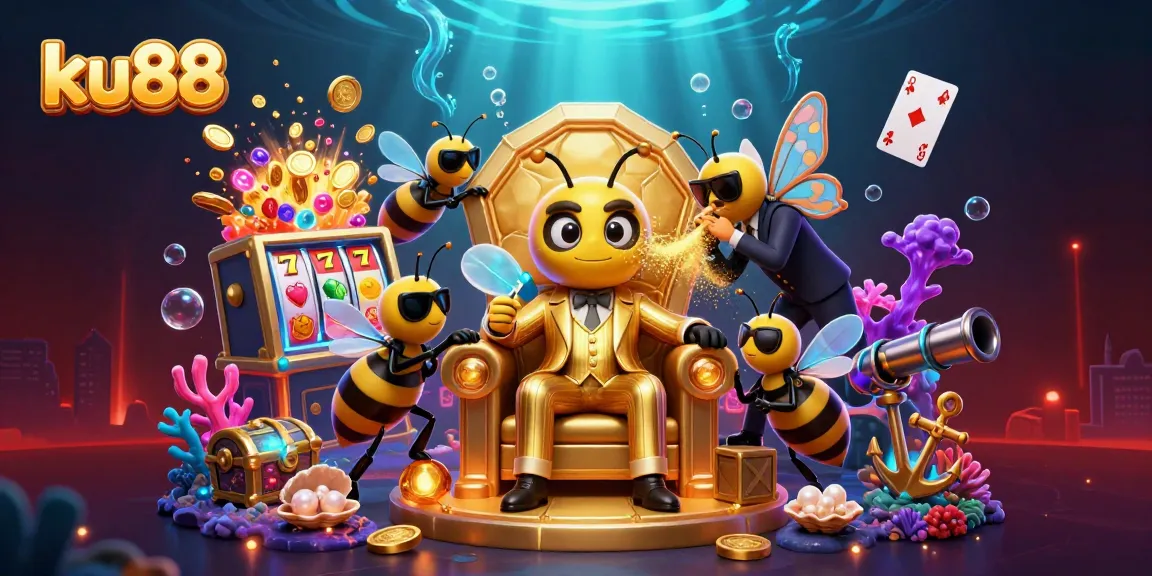 Engage in ku88 casino action with a bumblebee mob boss and vibrant slot elements.