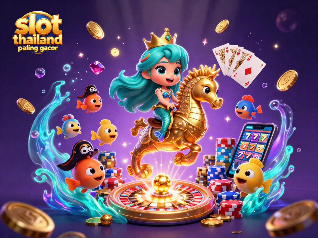 Spin to win on slot thailand paling gacor with our magical mermaid and dynamic casino scene!