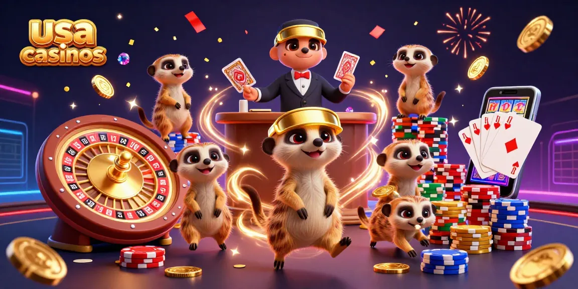 Win big at usa casinos with lively meerkats running a colorful casino operation.