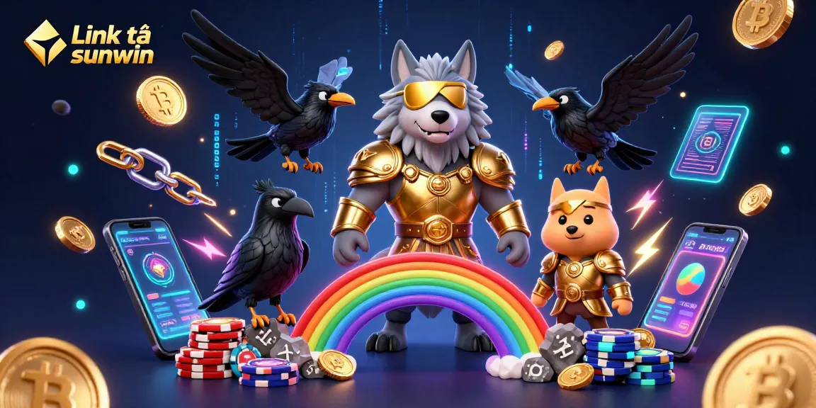Engage with the thrilling Link tải sunwin experience, featuring fantasy elements and crypto motifs.
