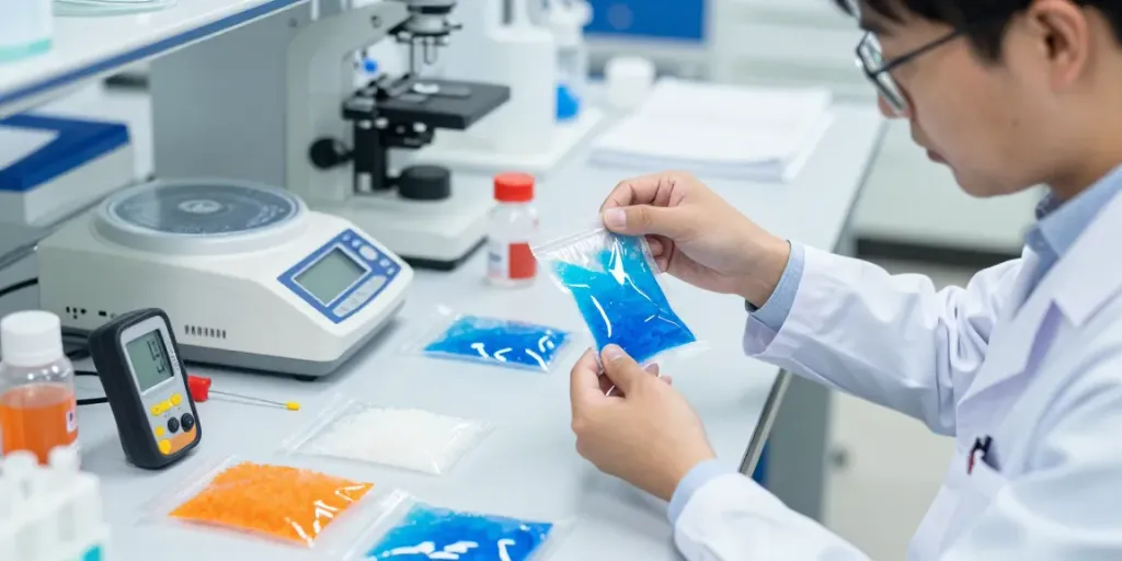 سیلیکاژل آبی و بررسی ویژگی‌های آن در آزمایشگاه مدرن