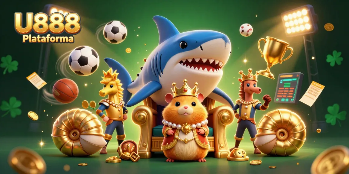 Experience the excitement of U888 Plataforma with thrilling 3D characters and vibrant casino elements.