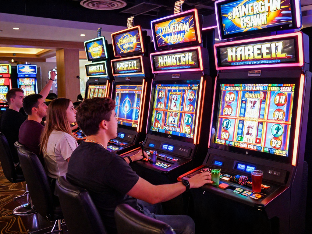 Pengalaman bermain slot gacor yang menyenangkan di kasino modern dengan suasana ceria.