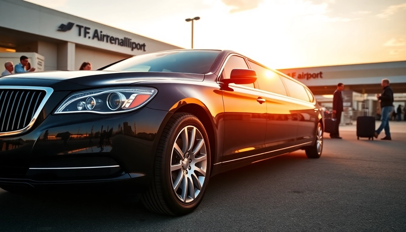 Experience premier airport limo service TF Green with professional drivers waiting at the terminal.