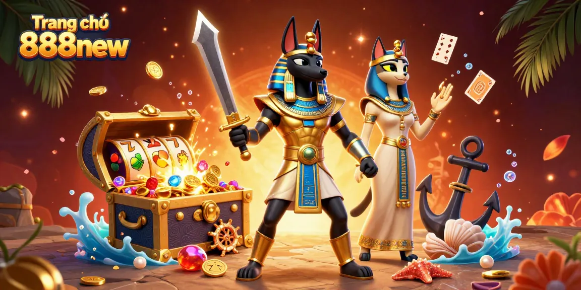Showcase the vibrant world of Trang chủ 888new with thrilling gaming elements and characters.