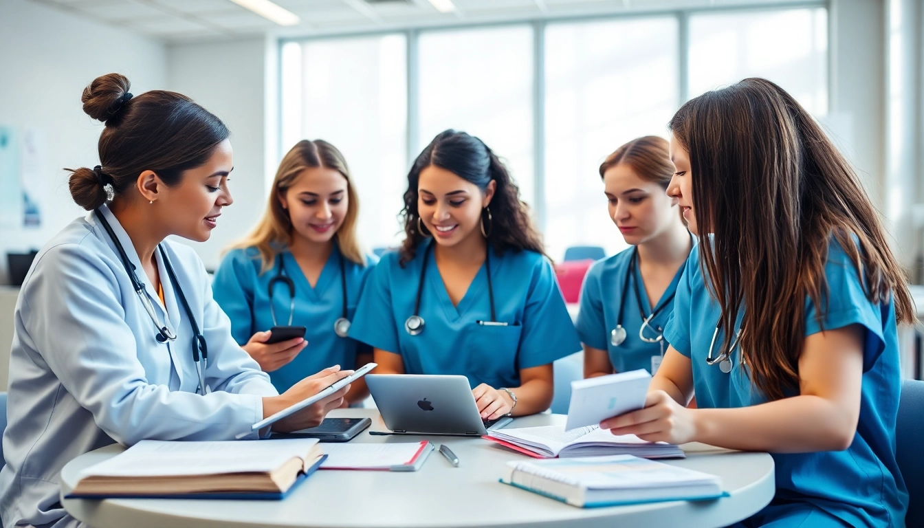 Engaged nursing students in a collaborative setting for repeat NCLEX taker review Houston.