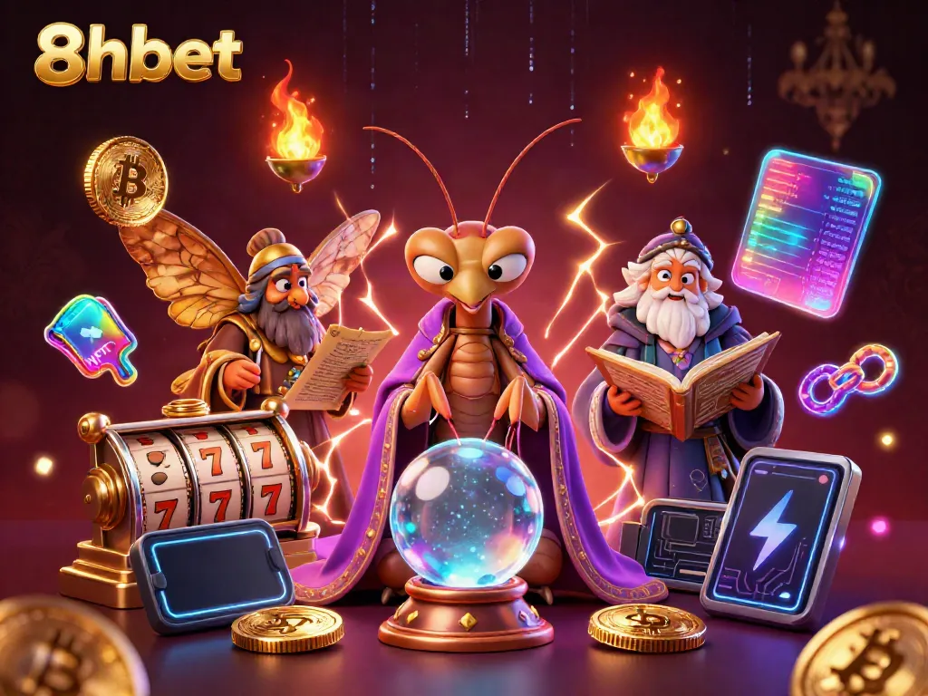 Experience the excitement of 8xbet with unique characters and animated casino elements.