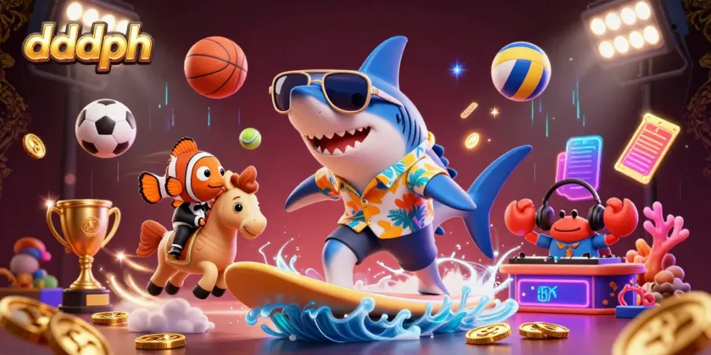Experience the exciting adventures at dddph with lively characters and dazzling casino elements.