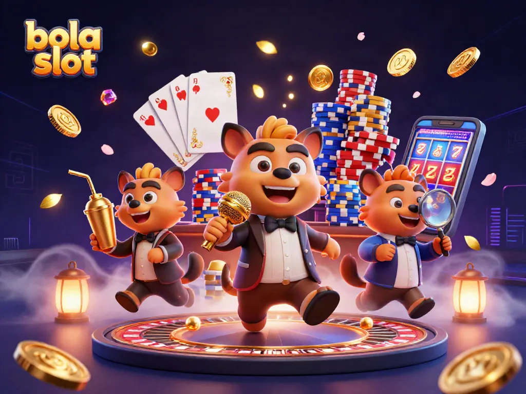 Experience the thrill of bola slot with playful hyenas bringing laughter and excitement to the casino scene.